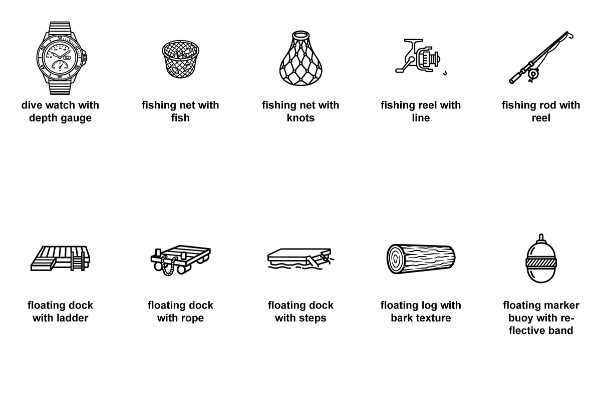 Marine navigation instruments Icons, an Outline Icon by Nurlan's shop (Photo 2 of 6)