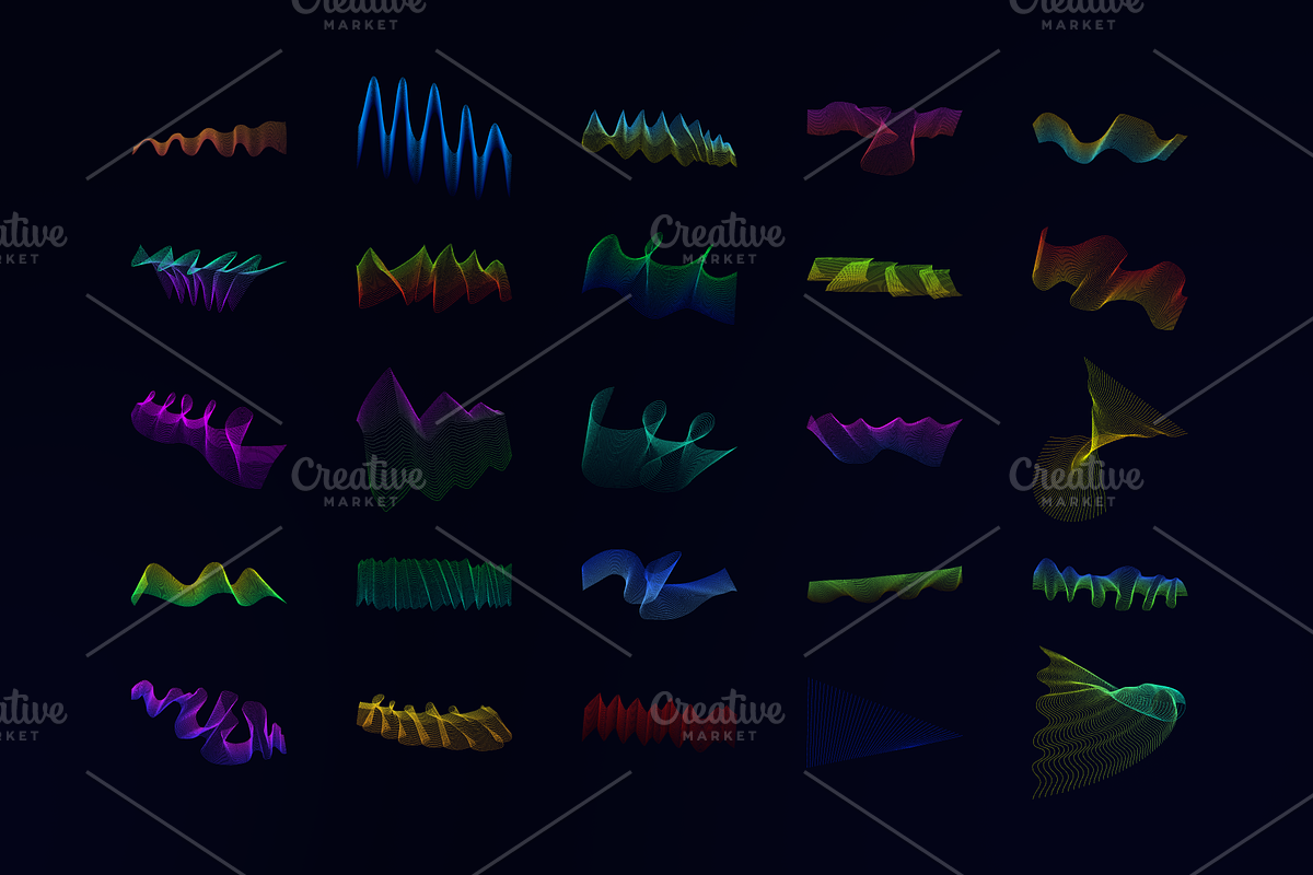 Wire Lines Pack 50 Vectors + More, a Texture Graphic by themelaunch (Photo 4 of 5)