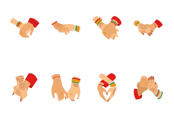 Indian Wedding Hands Illustration preview 2