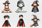 Vintage Halloween Children Clipart, a Seasonal Illustration by Rose Art (Thumbnail 3 of 5)