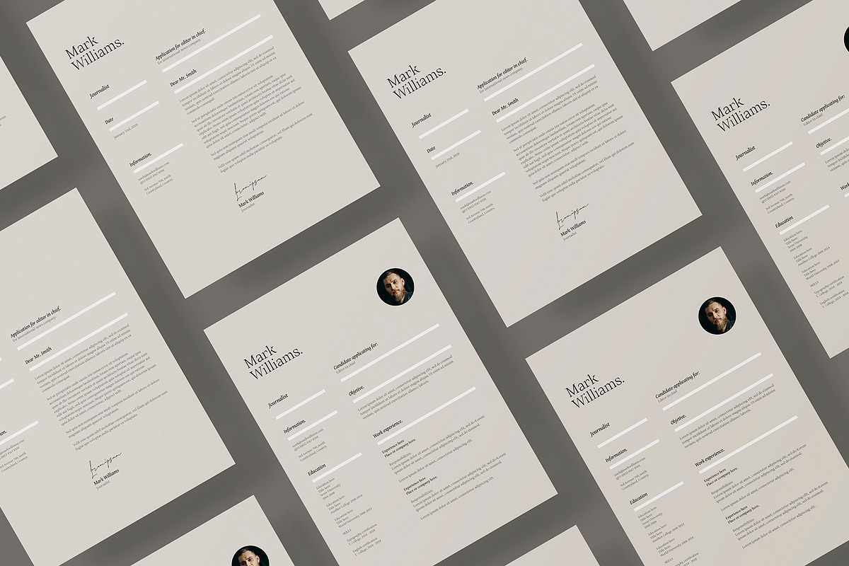 Minimal resume and cover letter, a Resume Template by Srg® (Photo 1 of 5)