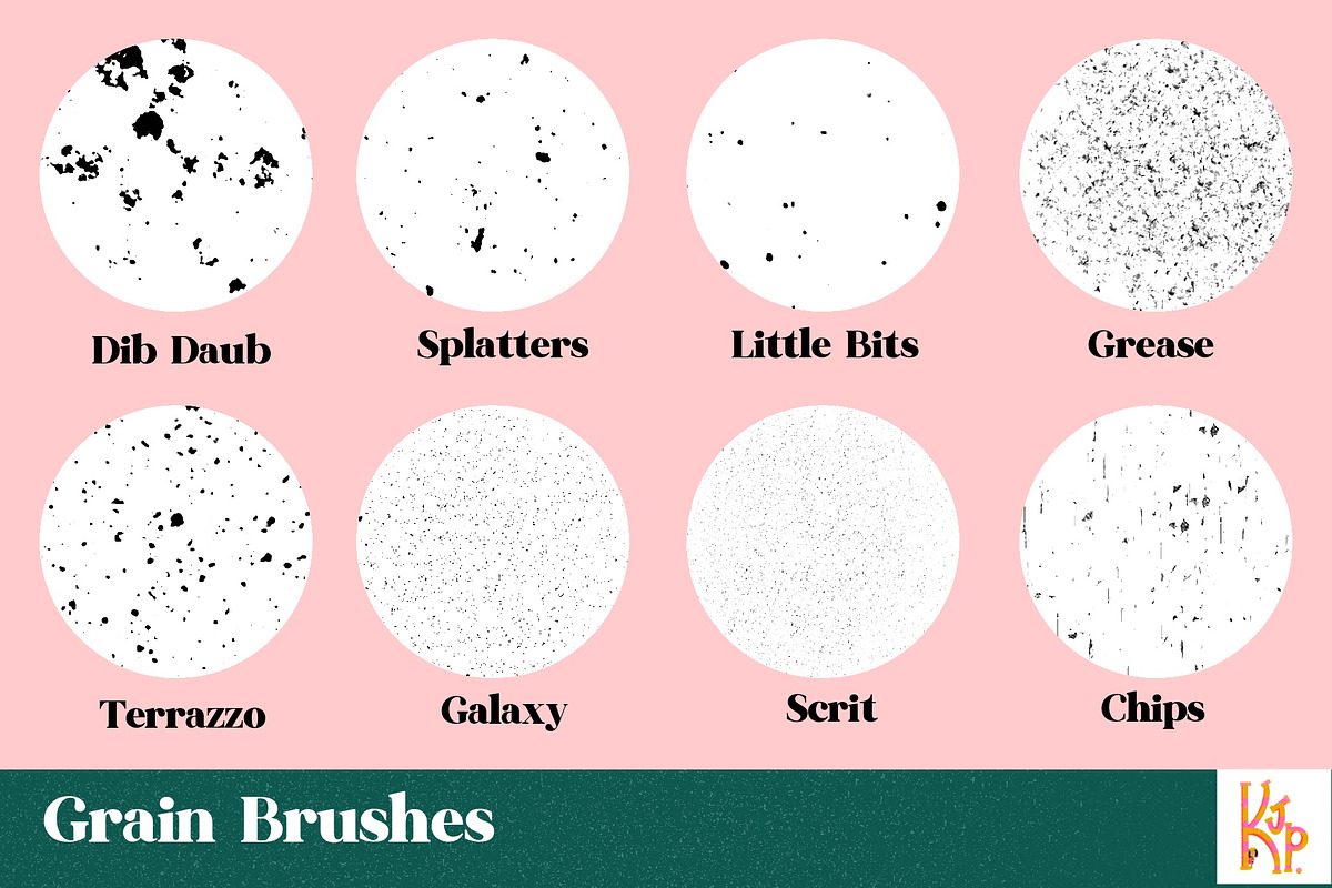 Grainy Procreate Texture Brushes, a Brush Add-On by KJP Designs (Photo 3 of 9)