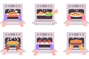 Hands cooking in gloves. Chefs take, a Food Illustration by LadadikArt (Thumbnail 2 of 3)