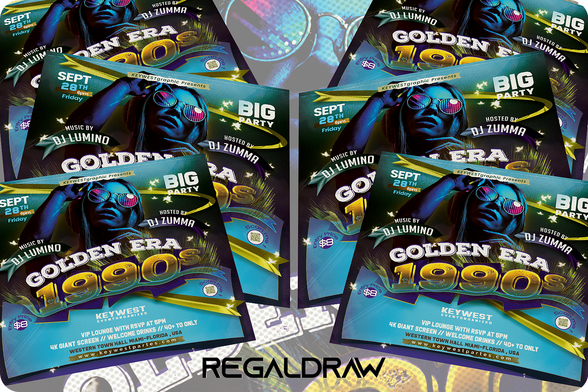 Golden Era Party Flyer, a Flyer Template by regalDRAW (Photo 3 of 3)