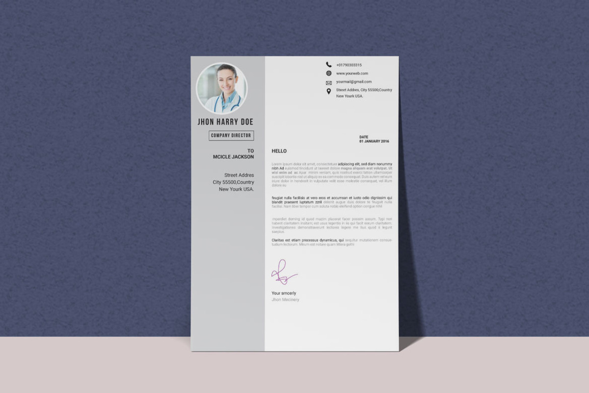 Professional Resume Template, a Resume Template by BrandlyTemplate (Photo 3 of 3)