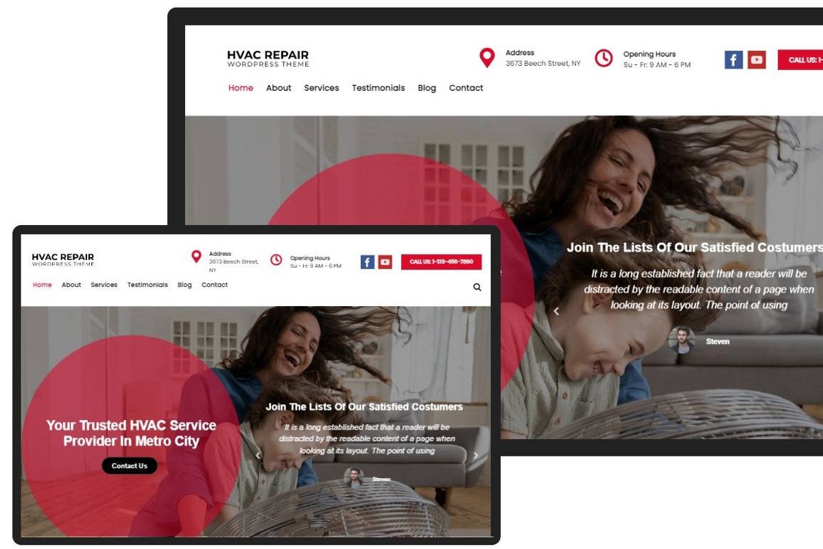 HVAC Repair WordPress Theme, a WordPress Template by Your Theme Shop (Photo 6 of 6)