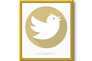 Flying Bird Vector Flat Icon, an Outline Icon by FineArtStudio (Thumbnail 3 of 3)