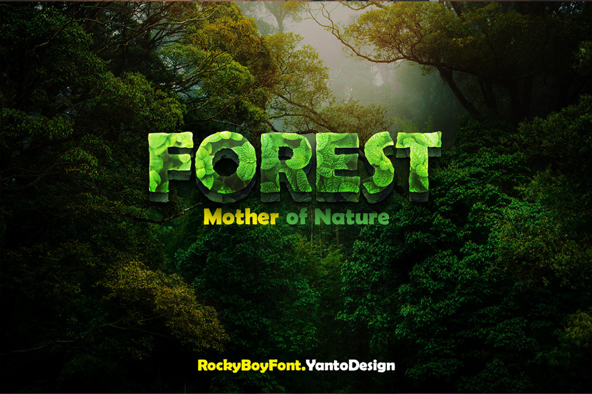 Rocky Boy Display Font, a Script Font by yantodesign (Photo 4 of 8)