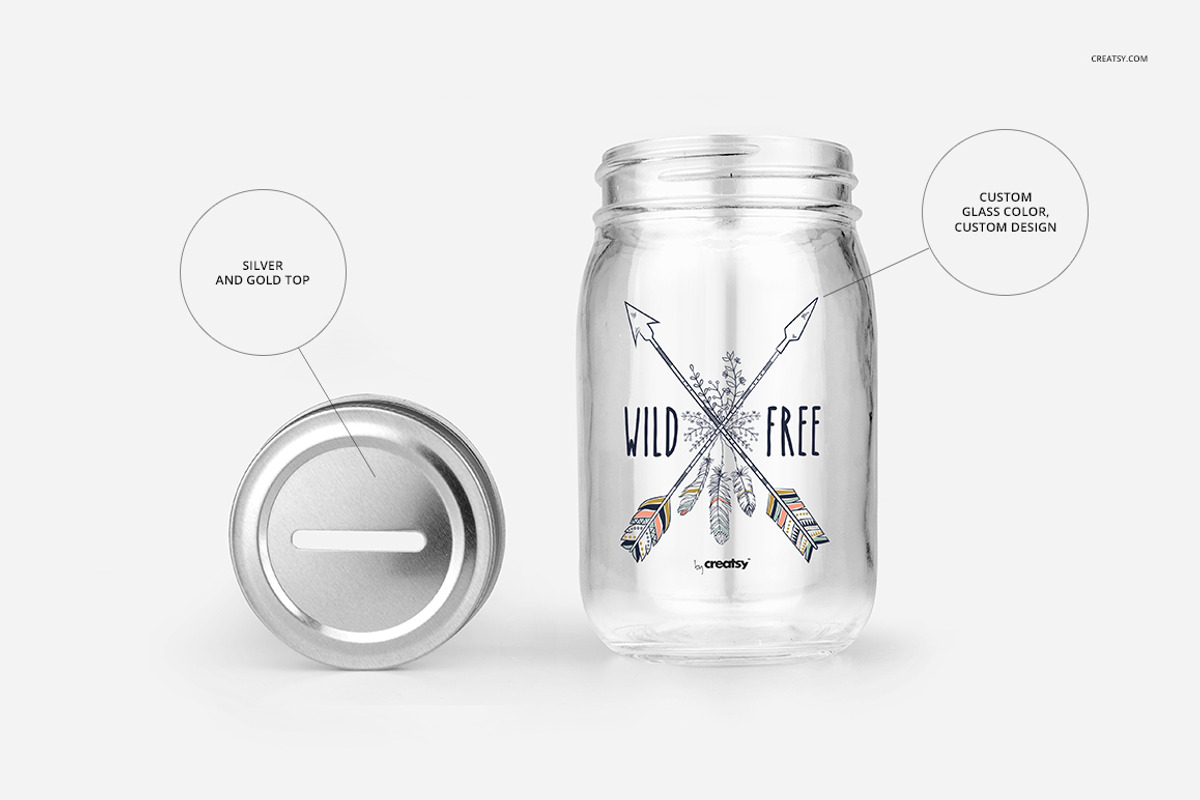 Money Jar Mockup Set, a Product Mockup by creatsy4 (Photo 7 of 10)