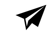Simple black airplane icon symbol, an Illustration by Amazin_art (Thumbnail 3 of 21)