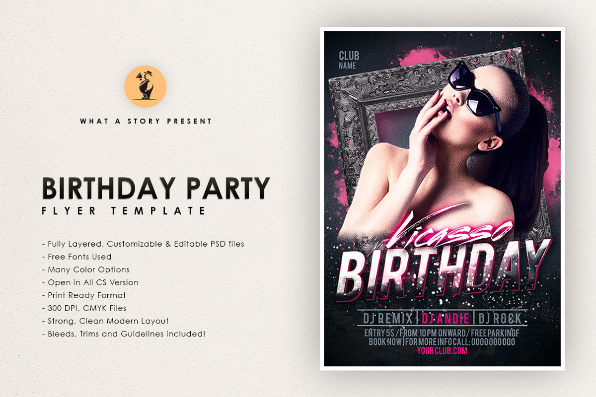 Birthday Party, a Flyer Template by What a Story (Photo 1 of 5)