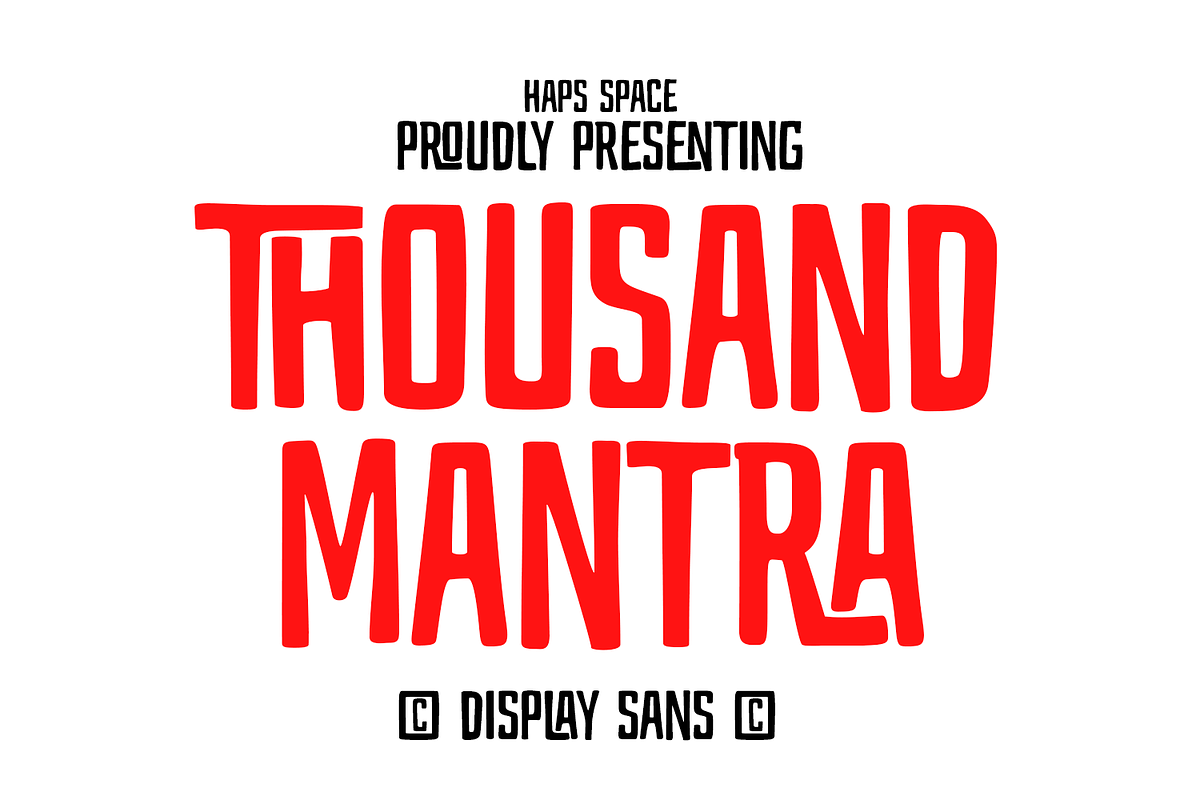 Thousand Mantra Bold Display, a Sans Serif Font by Haps Space (Photo 1 of 11)