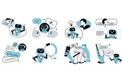 Chat with me vector illustrations, a Technology Illustration by PureSolution (Thumbnail 6 of 6)