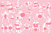 Procreate love couple pose brushes, a Brush Add-On by Revabrush (Thumbnail 4 of 7)