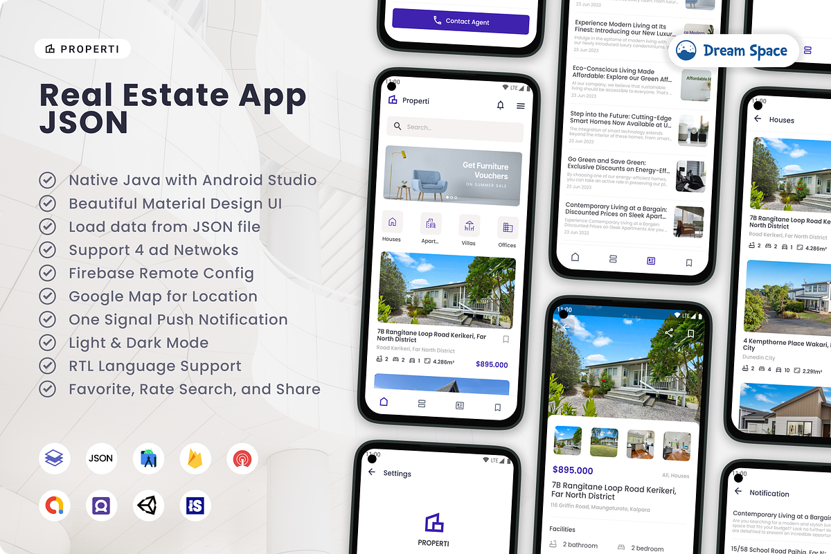 Agen - Real Estate App JSON, an App Template by dream.space (Photo 1 of 3)