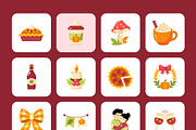 105 Thanksgiving Flat & Bundle Icons, an Emoji Icon by Prosymbols (Thumbnail 10 of 11)
