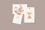 MERRY CHRISTMAS watercolor, an Animal Illustration by OlliArtDesign (Thumbnail 3 of 10)