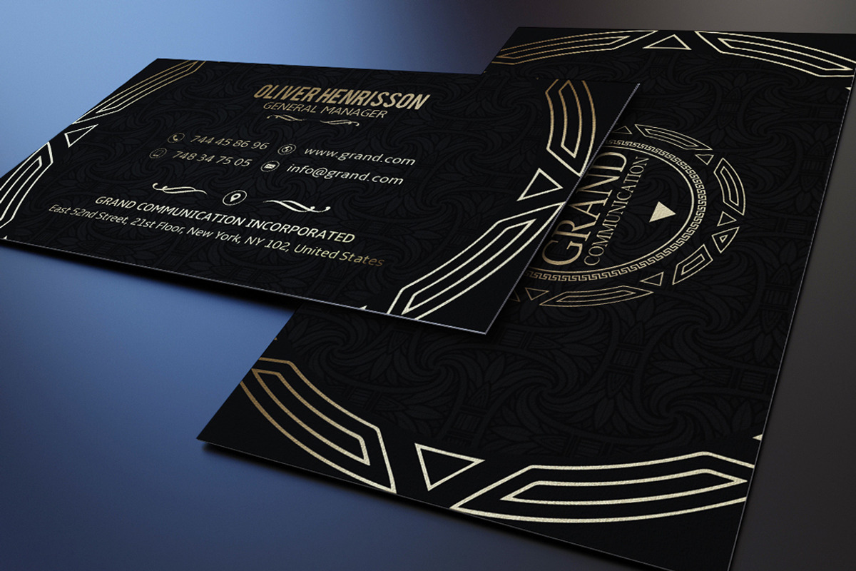 Gold And Black Business Card, a Business Card Template by Marvel (Photo 4 of 4)
