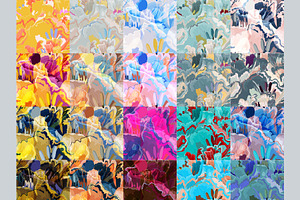 44 Floral Abstraction Vector Set