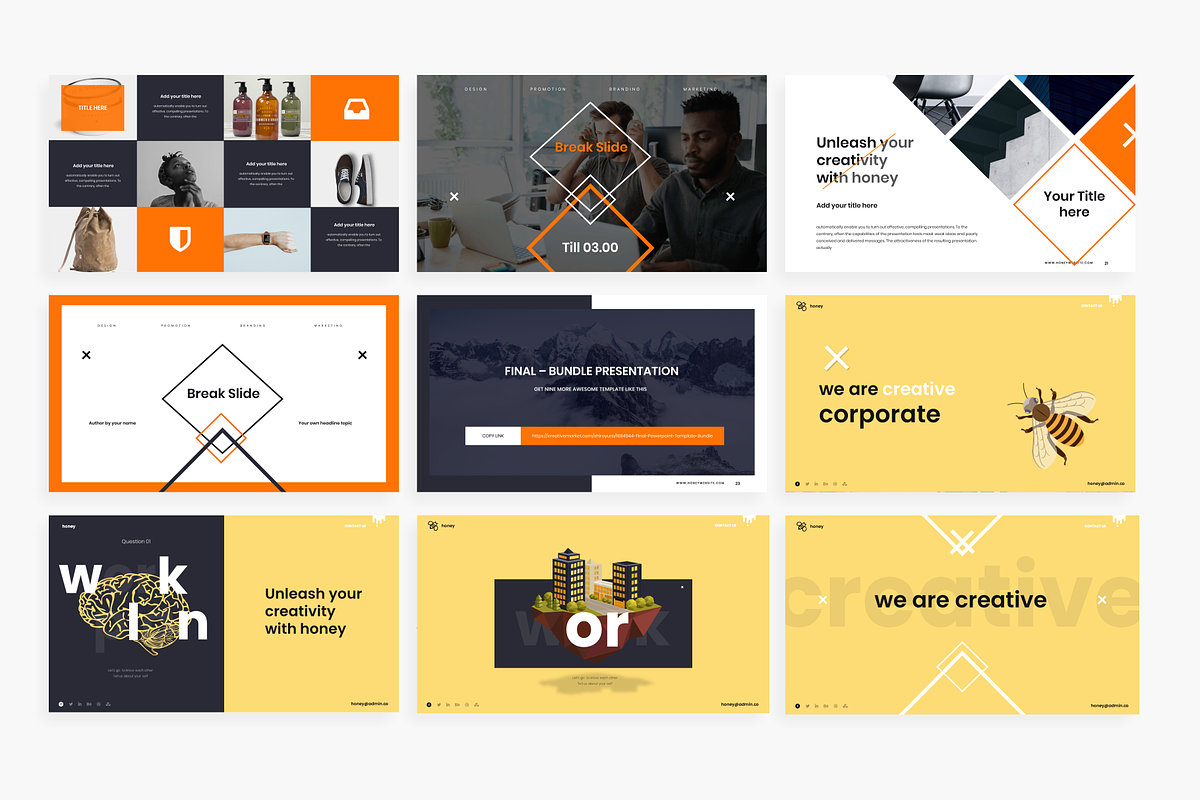 Honey - Powerpoint Template, a Presentation Template by Mikokit (Photo 18 of 18)