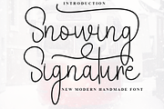 Snowing Signature, a Handwritten Font by FreshTypeINK (Thumbnail 1 of 8)