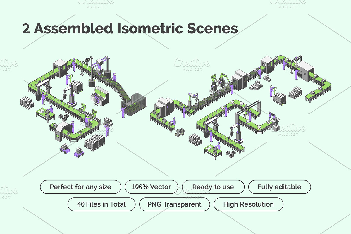 Conveyor Processes Factory Set, an Object Graphic by 35lab (Photo 4 of 7)