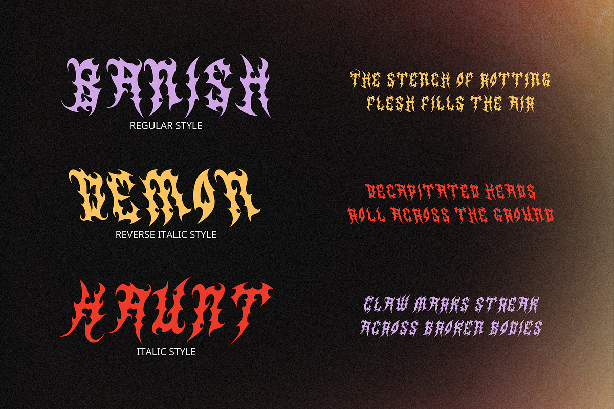 CS Spooky – Black Metal Font, a Blackletter Font by Craft Supply Co. (Photo 4 of 8)