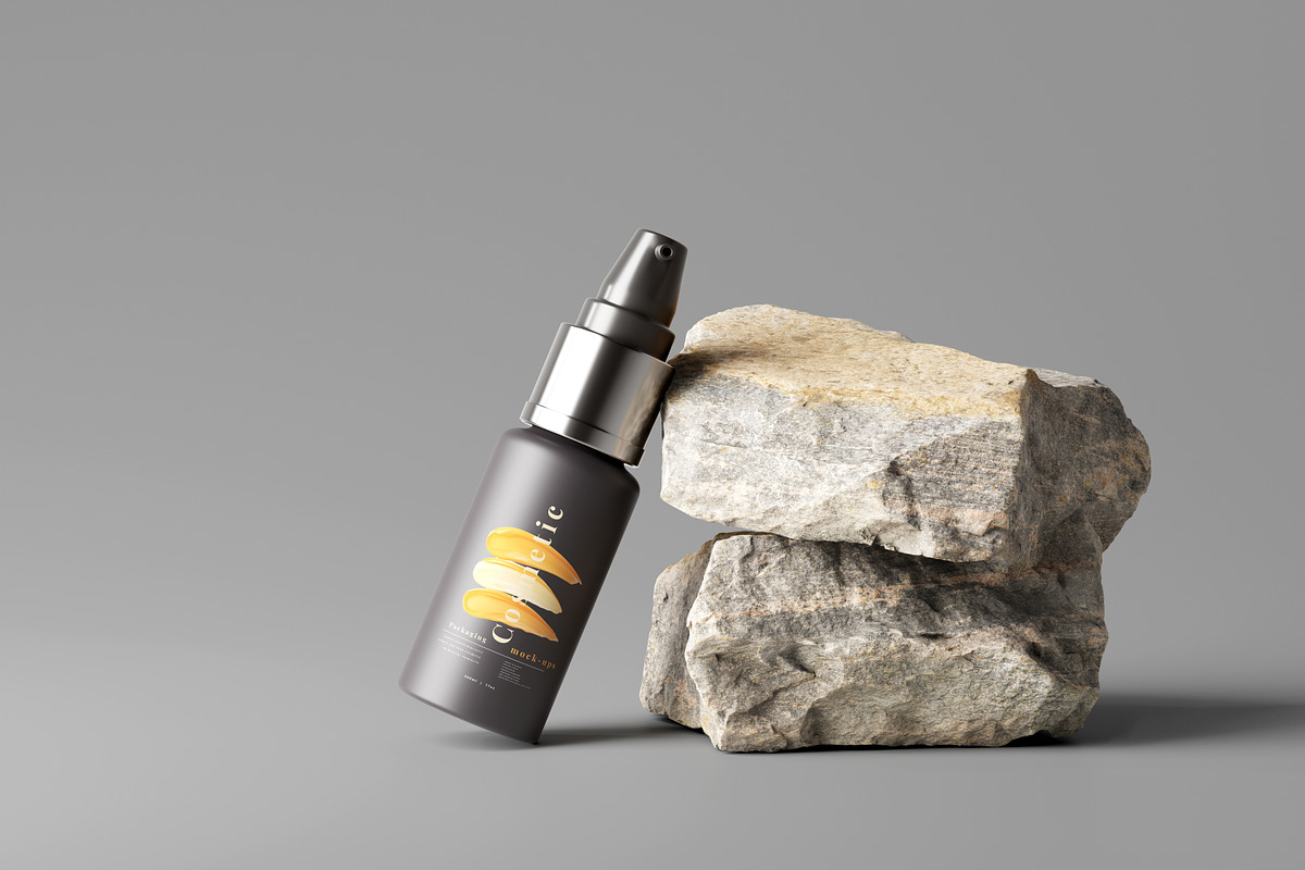 Dark Plastic Cosmetic Mockup Bundle, a Cups & Container Mockup by pmvch (Photo 107 of 111)