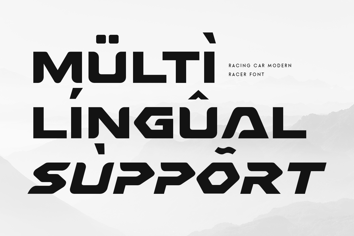 RACER - Racing Car Modern Font, a Sans Serif Font by Hamz Studio (Photo 8 of 8)