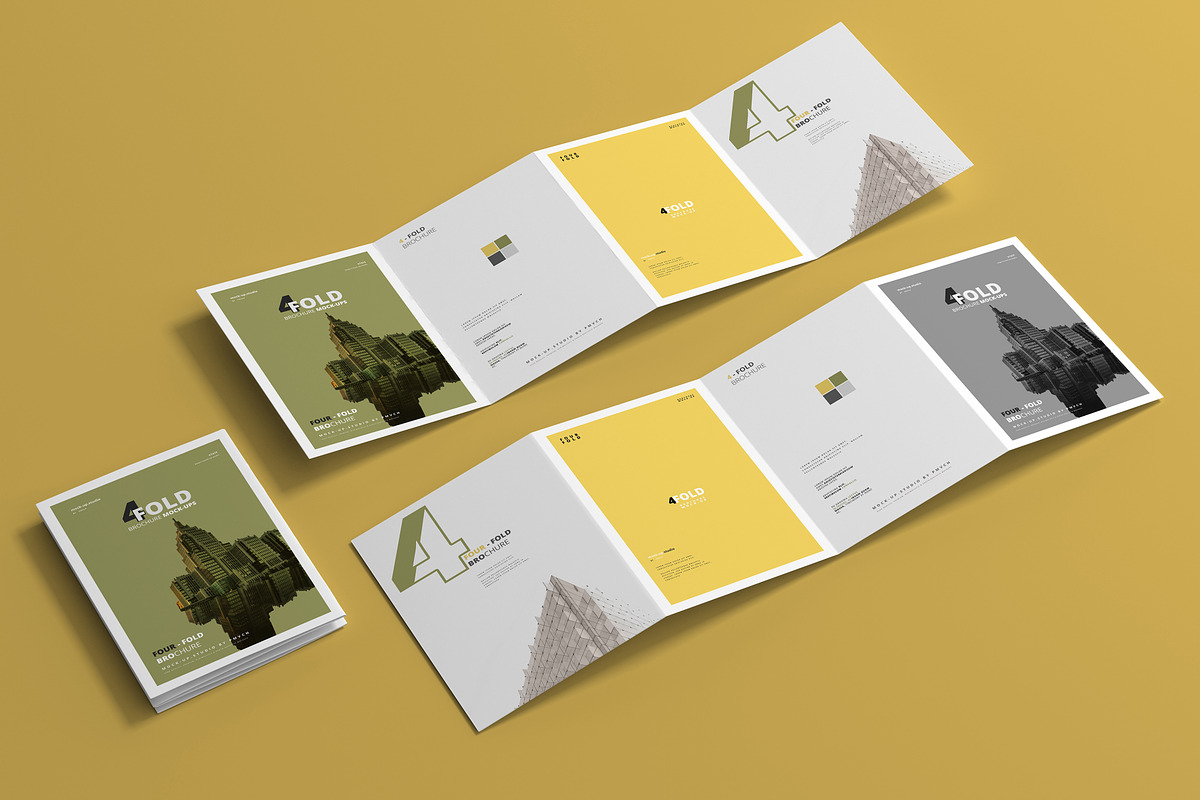A4 Four Fold Brochure Mockups, a Print Template by pmvch (Photo 1 of 11)