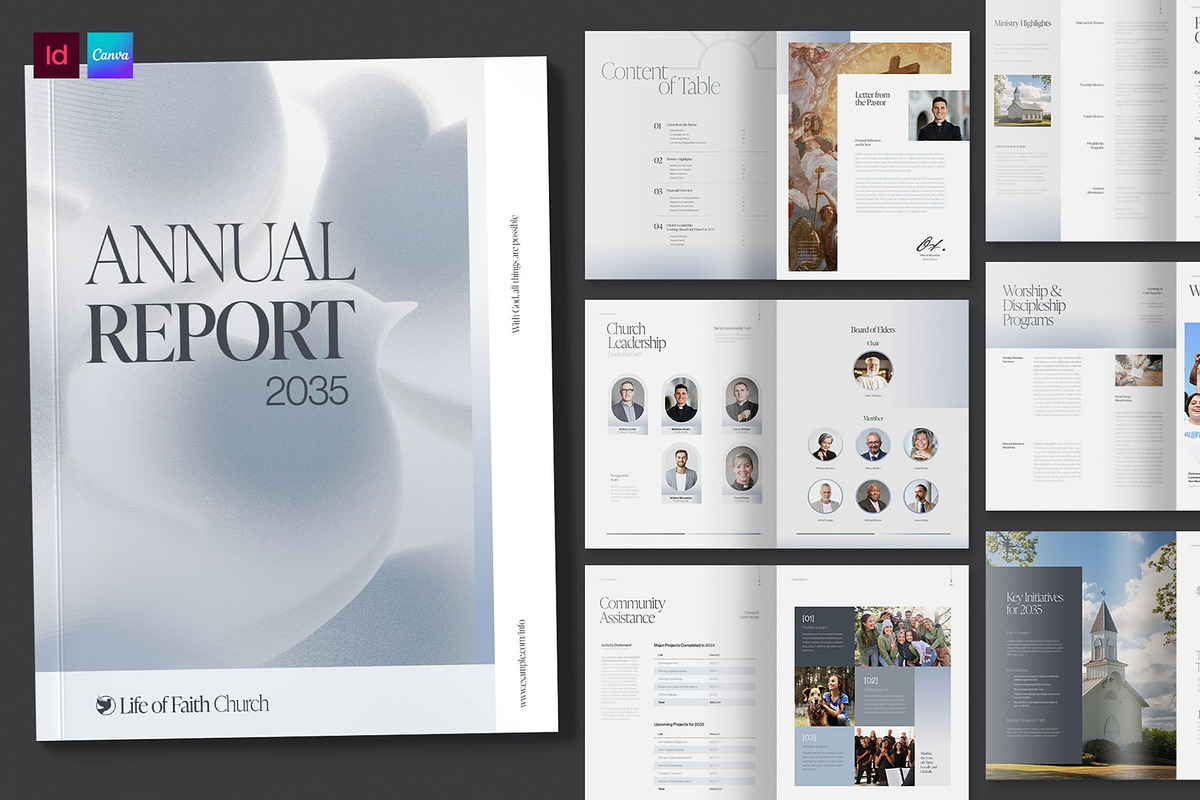 Church Annual Report Template, a Brochure Template by BrandPacks (Photo 1 of 6)