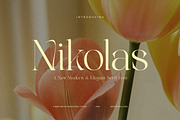 Nikolas Modern Serif Font, a Serif Font by Graphicxell (Thumbnail 1 of 8)
