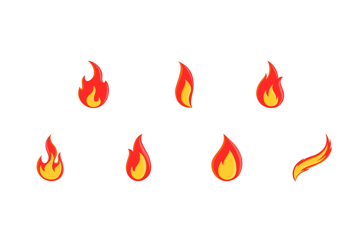 Fire Illustration Set, an Object Illustration by studiogstock (Photo 2 of 3)
