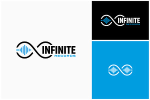 Infinity Sound Wave Waveform logo, a Branding & Logo Template by Enola99d