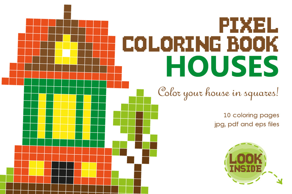 Pixel coloring book, an Illustration by Aglia ART (Photo 1 of 4)