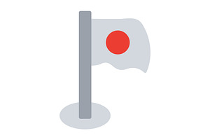 Japan Flag Flat Icon, a Duotone Icon by Pexelpy
