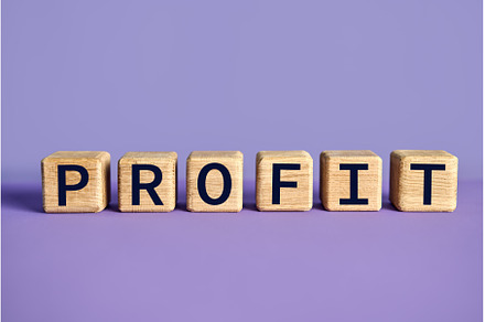 The word PROFIT on wooden blocks