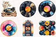 Vintage Vinyl Record Clipart, an Illustration by OK Design (Thumbnail 5 of 5)