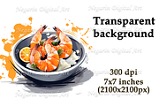 Watercolor Chinese Food Clollection, a Pattern Graphic by Negarin Digital Art (Thumbnail 7 of 10)