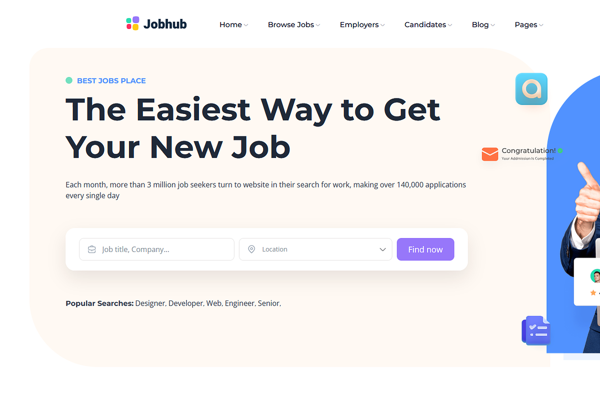 Jobhub - Job Board HTML Template, a HTML Template by AliThemes (Photo 2 of 2)