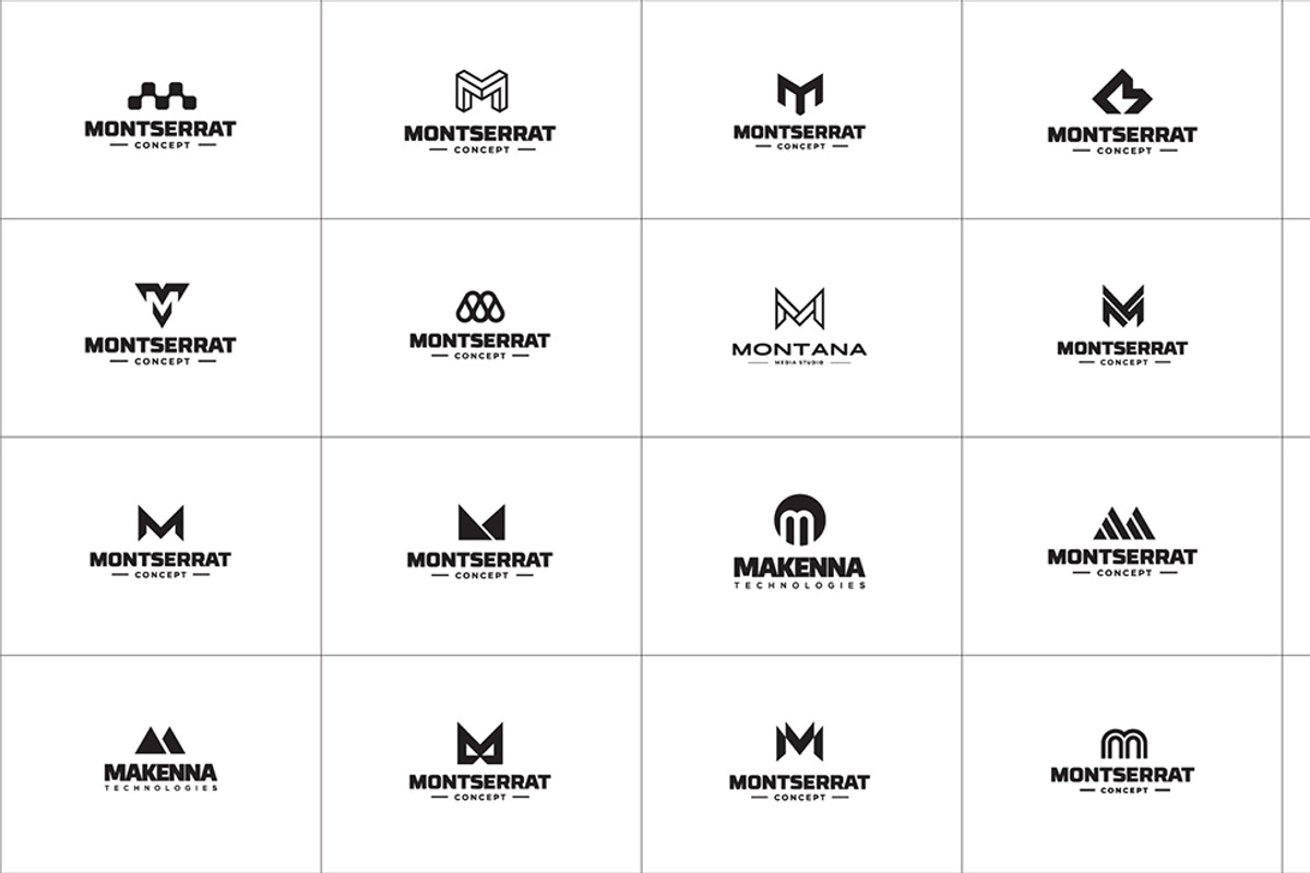 M Letter Logo Bundle Monogram Set, a Branding & Logo Template by Template Dealer (Photo 5 of 44)