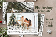 Snowflakes Photo Cards Template PSD, a Card Template by PSD templates and Photos (Thumbnail 1 of 6)