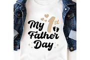 My First Father Day Svg PNG T-shirt, an Object Graphic by Digi_Design_World (Thumbnail 2 of 4)