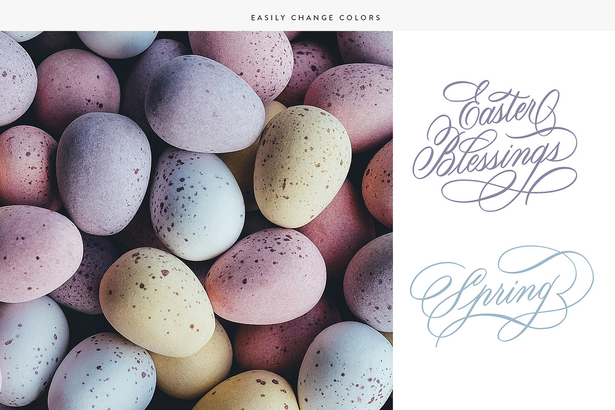 Happy Easter Lettering, an Object Graphic by Type and Graphics Studio (Photo 4 of 7)