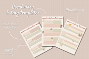 Vocabulary listing Templates, a Templates & Theme by Sparklingdesign4 (Thumbnail 1 of 2)