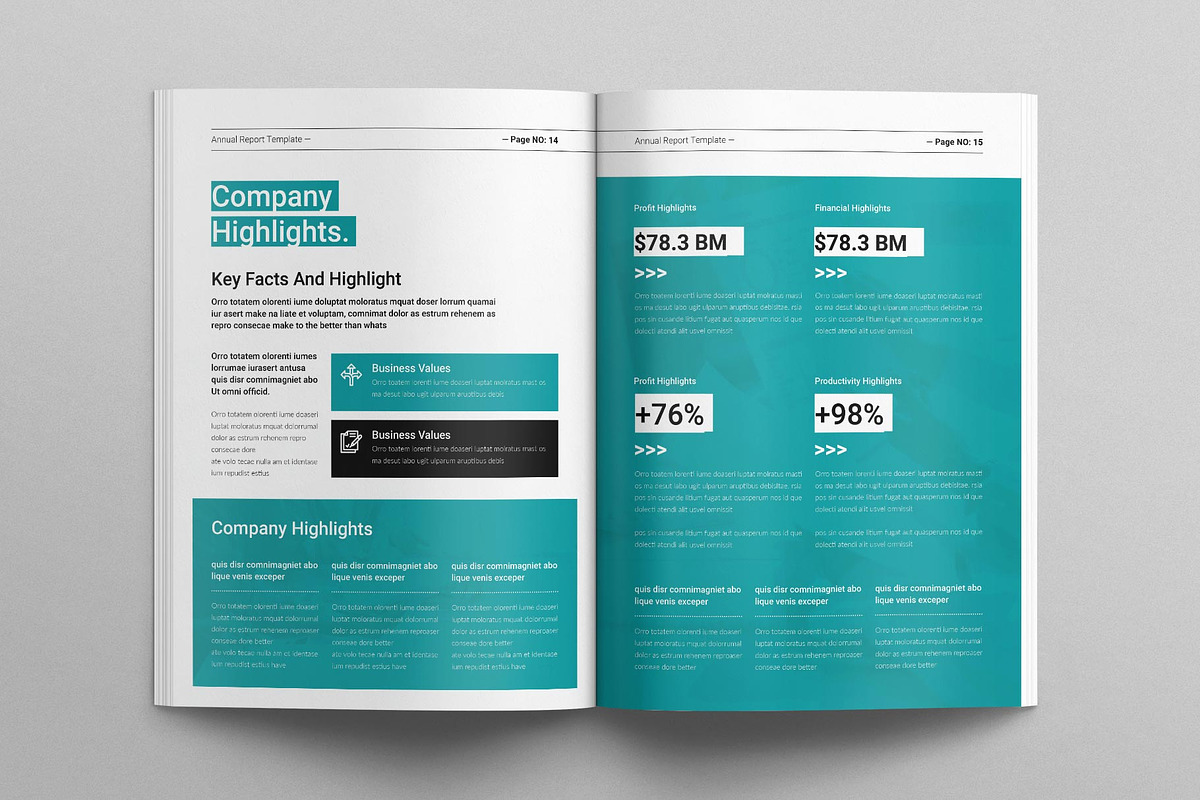 Annual Report Template, a Brochure Template by MassiveCreator (Photo 6 of 8)
