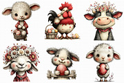 Whimsical Easter Farm Clipart, an Illustration by Libby Wishes (Thumbnail 4 of 7)