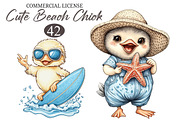Cute Beach Chick PNG Clipart, an Illustration by designcity5 (Thumbnail 1 of 5)