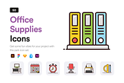 Office Supplies Icons, a Duotone Icon by Brickclay (Thumbnail 1 of 9)