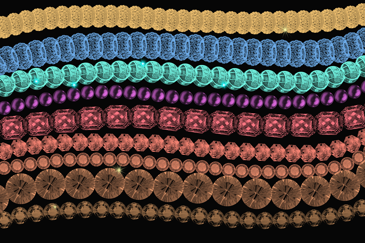 Jewelry, beads, chains and crystals, a Brush Add-On by Graphics Resources (Photo 7 of 13)